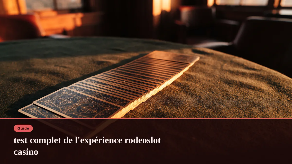 test complet de l'expérience rodeoslot casino
