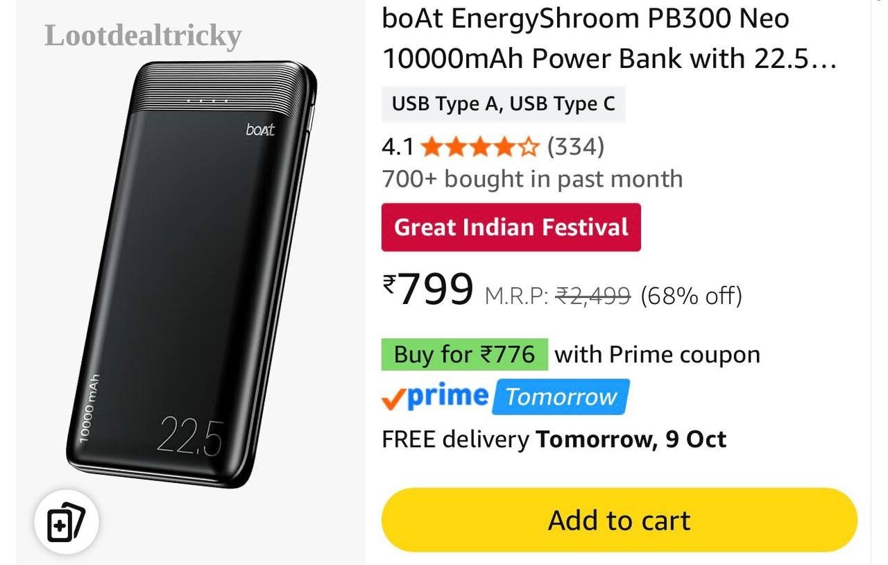Boat 10000mah Powerbank – Just ₹776 | Top Unbeatable Deal