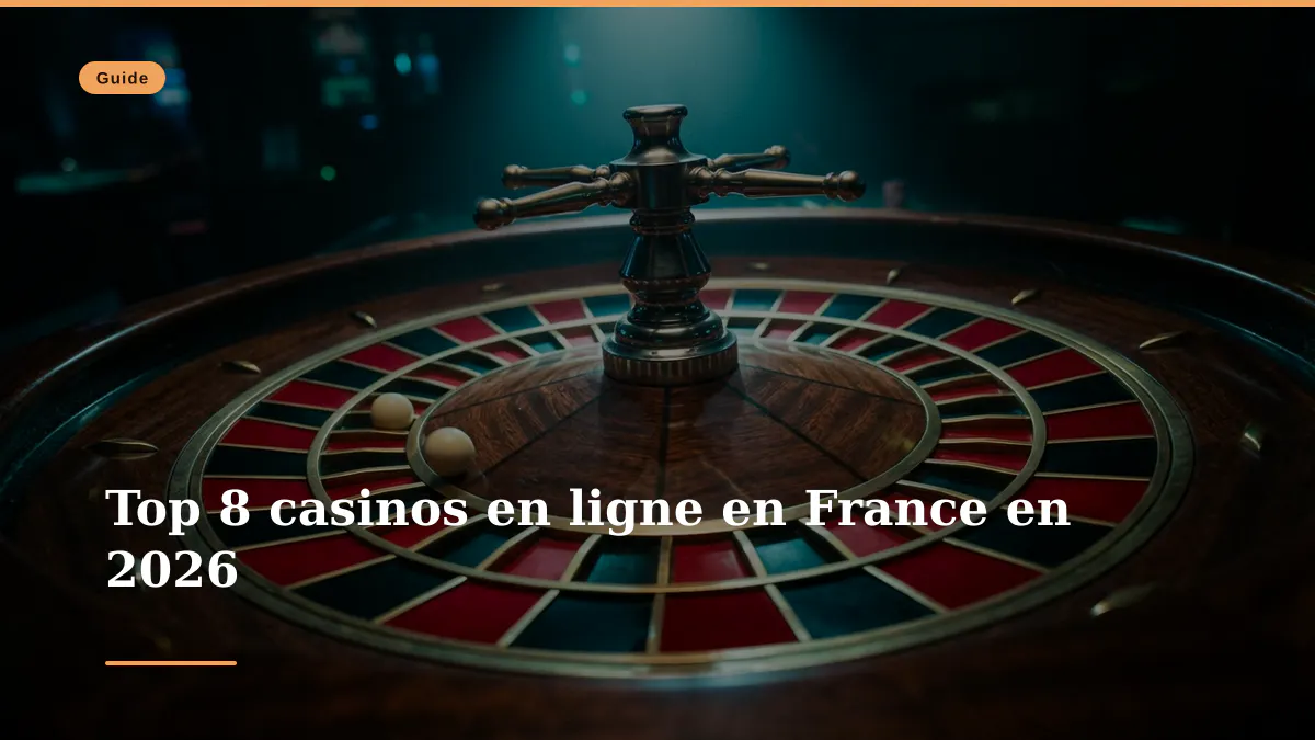 Top 8 casinos en ligne en France en 2026