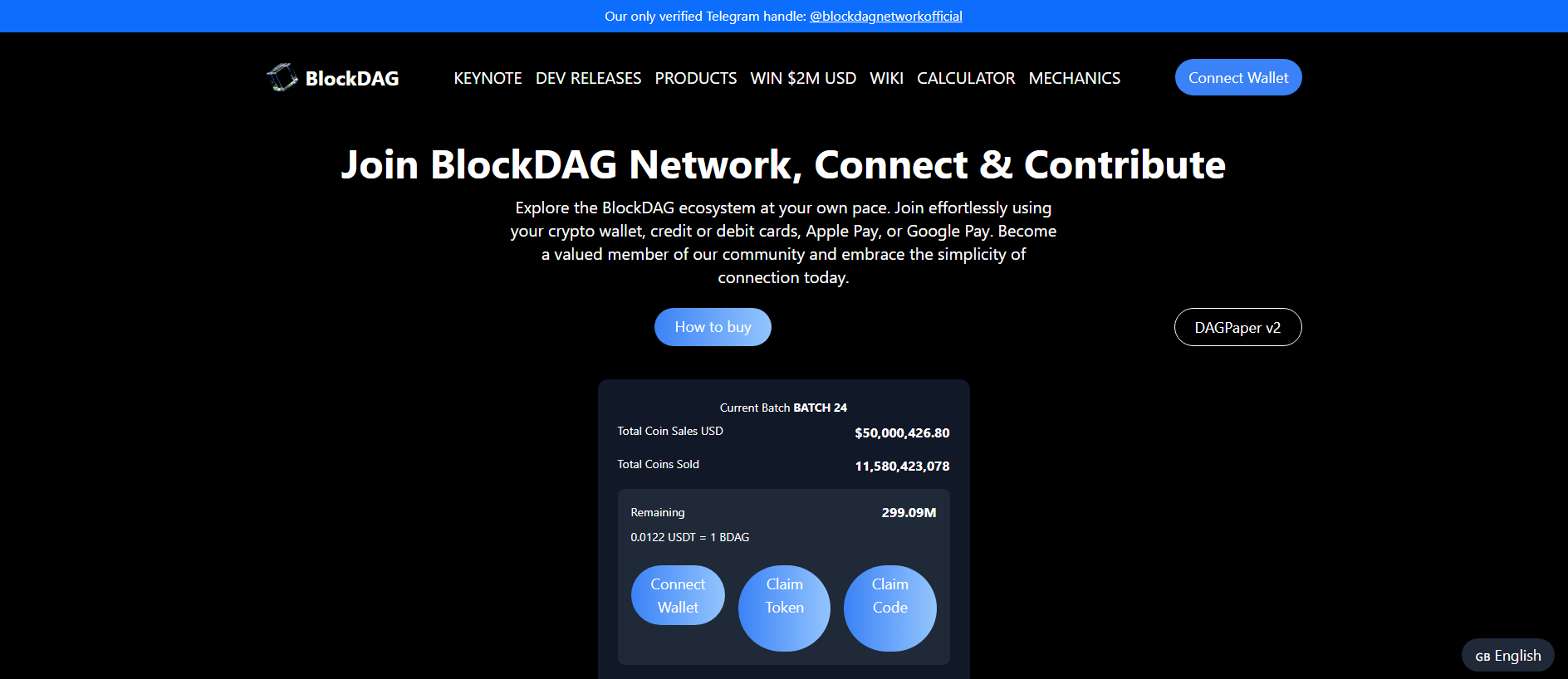 Screenshot of blockdagairdrop.pages.dev