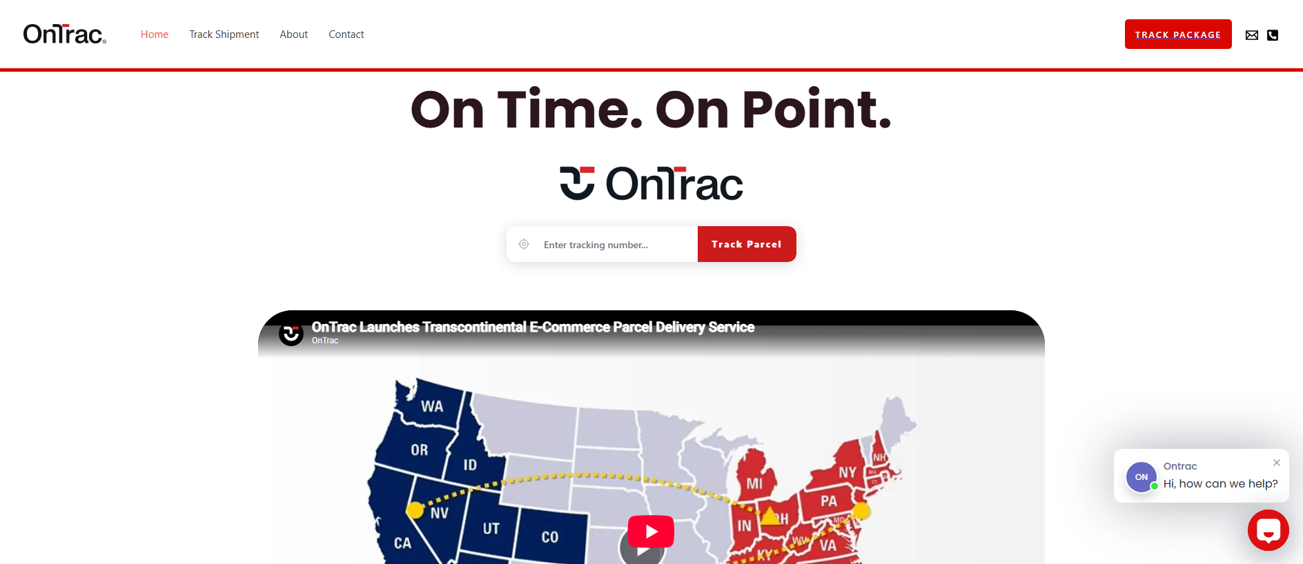 Stored capture of ontracsglobal.com
