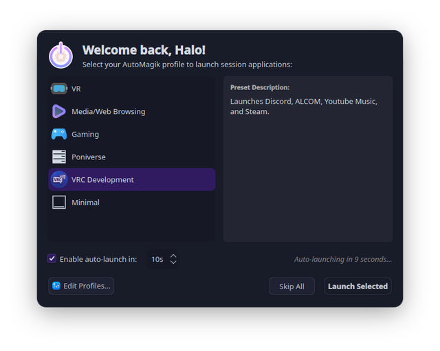 Screenshot of the main app page