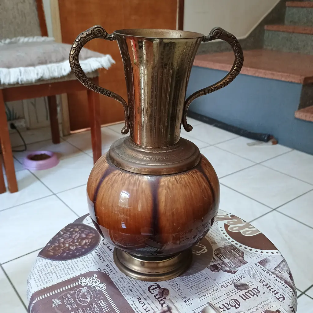 Ânfora antiga de Índia |Anos 60/70 – Fino e Valioso Objeto de Decoração. - Foto 2