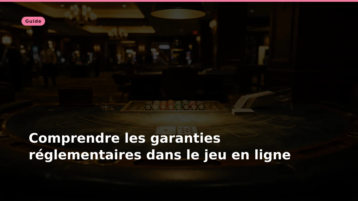 Comprendre les garanties réglementaires dans le jeu en ligne