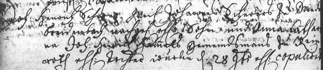 Иоганн Генрих Шерер, сын Йоханнеса Женился 28 ноября 1754 года в Ромроде. Анна Катарина Хаммельс, дочь Иоганна Генриха.