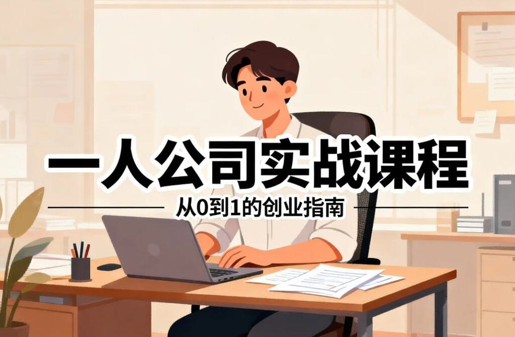 一人公司实战课程，多种变现计划+AI赋能流量运营