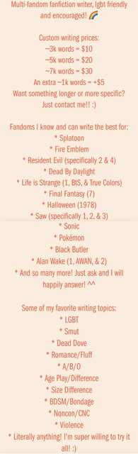 Cozy’s Writing Comm Sheet