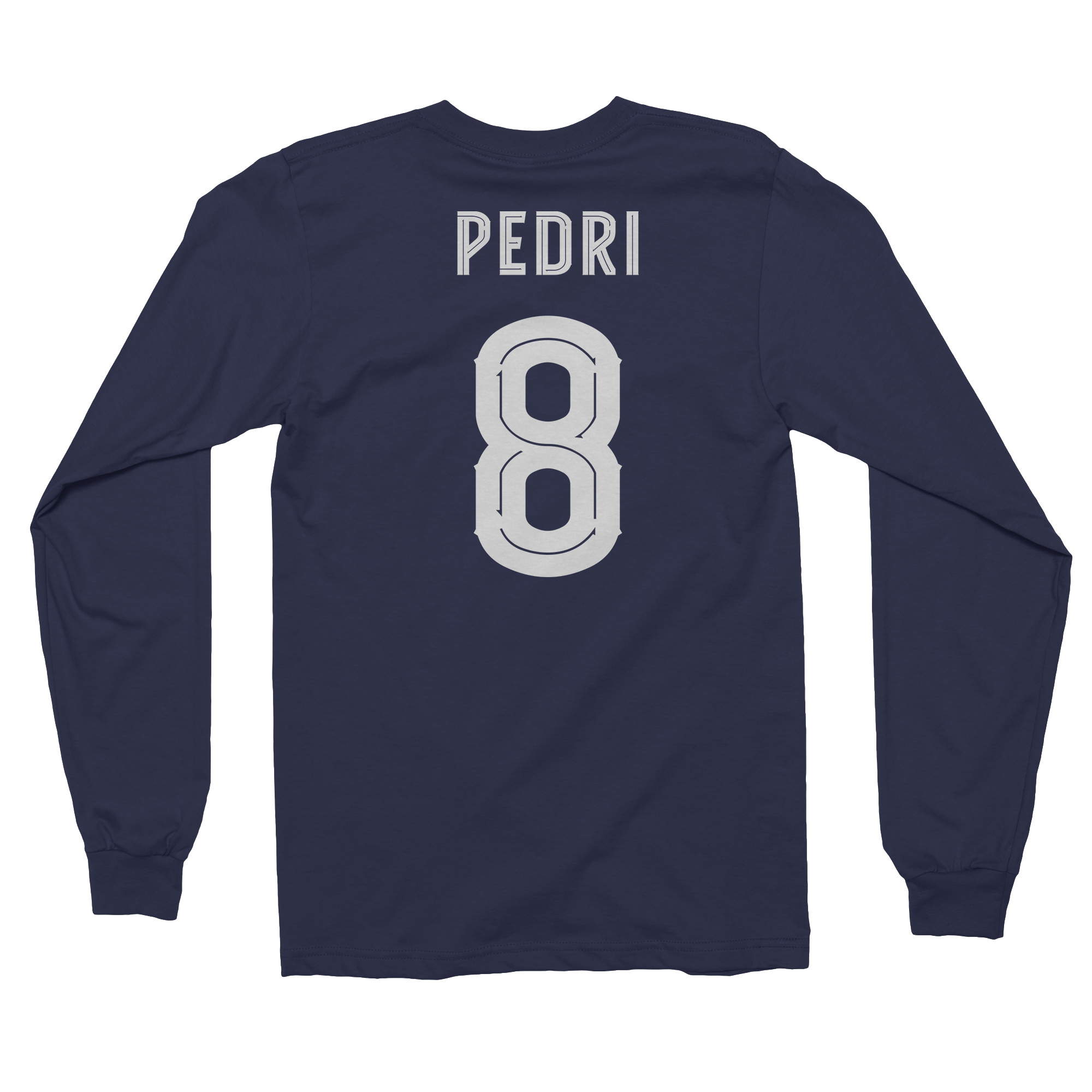 Barcelona Soccer Star Pedri 8 Jersey Style Sports Fan Long Sleeve