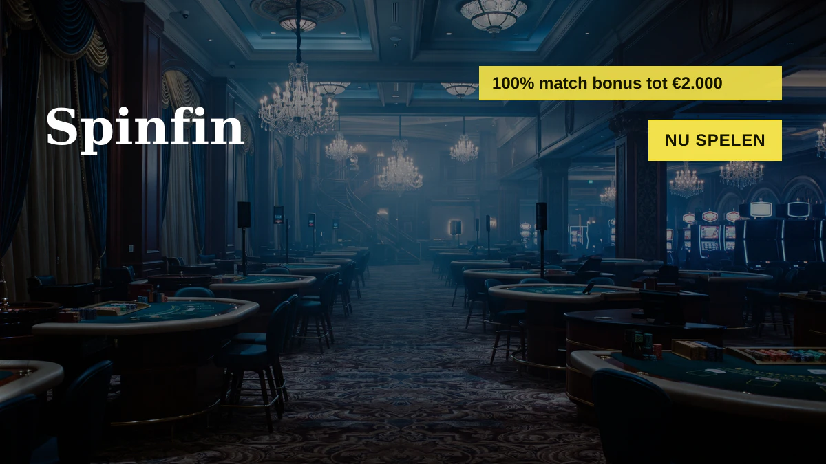 Spinfin casino — welkomstbonus 100% match bonus tot €2.000 + 150 FS, betalingen: Visa, Mastercard, Skrill, Neteller, Paysafecard