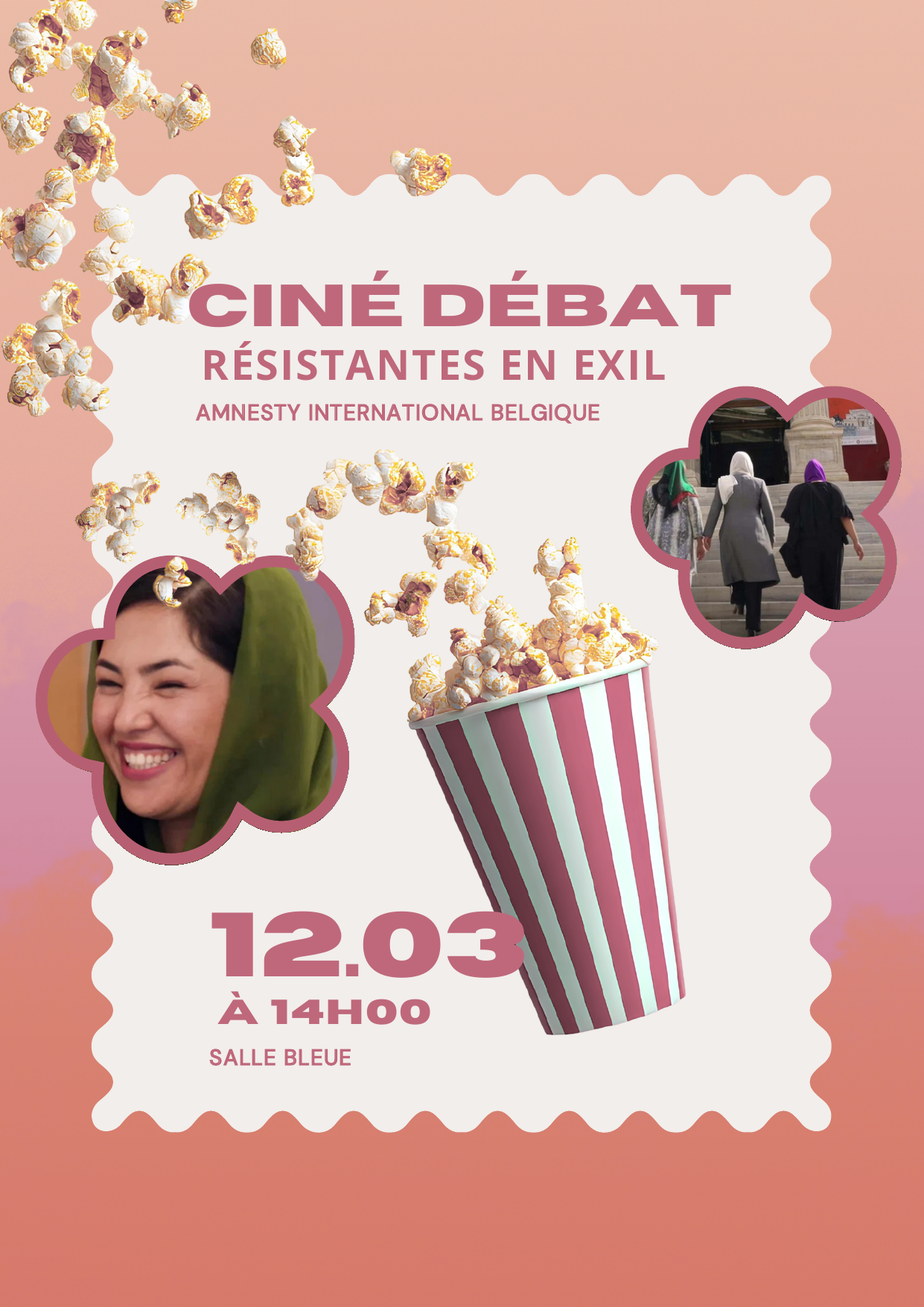 Affiche ciné-débat, Résistantes en exil
