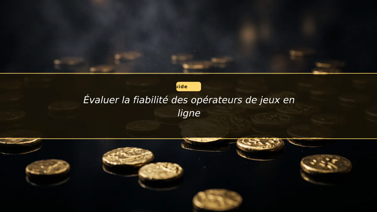 Évaluer la fiabilité des opérateurs de jeux en ligne