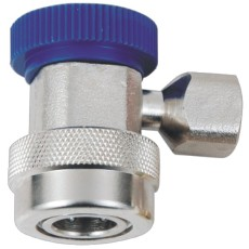 R134 Quick Adaptor, Female 14mm Thread, Low Pressure, Blue