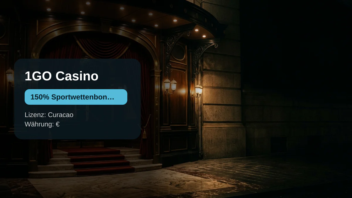 1GO Casino — Willkommensbonus 150% Sportwettenbonus bis €100 10, Zahlungen: Visa, Mastercard, Skrill, Neteller, Sofort