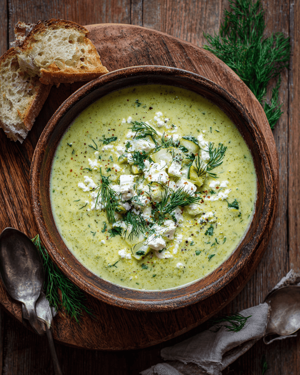 Quick And Easy Roasted Zucchini Soup With Feta And Dill Recipe step photo