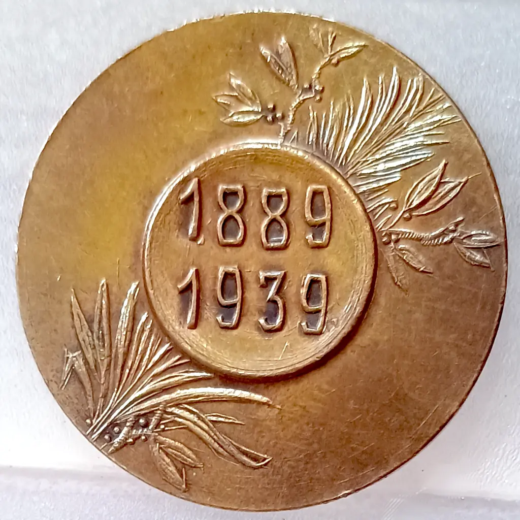 Rara Medalha 50 Anos do COMIND – Banco do Comércio e Indústria de São Paulo 1889-1939 |Bronze – S