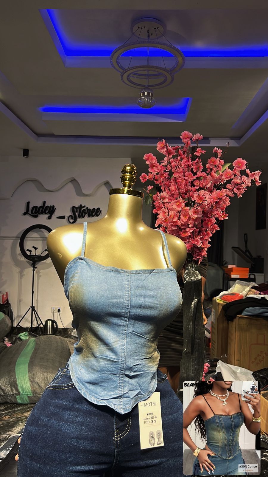Denim top