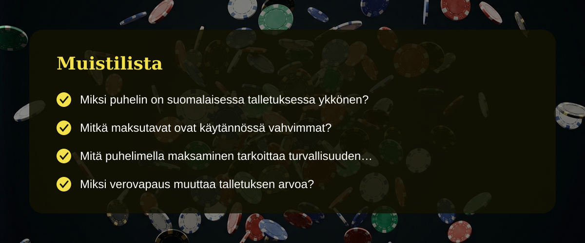 Maksa puhelimella casino: mitä suomalainen pelaaja näkee numeroina — Muistilista Maksa puhelimella casino: mitä suomalainen pelaaja näkee numeroina — Muistilista