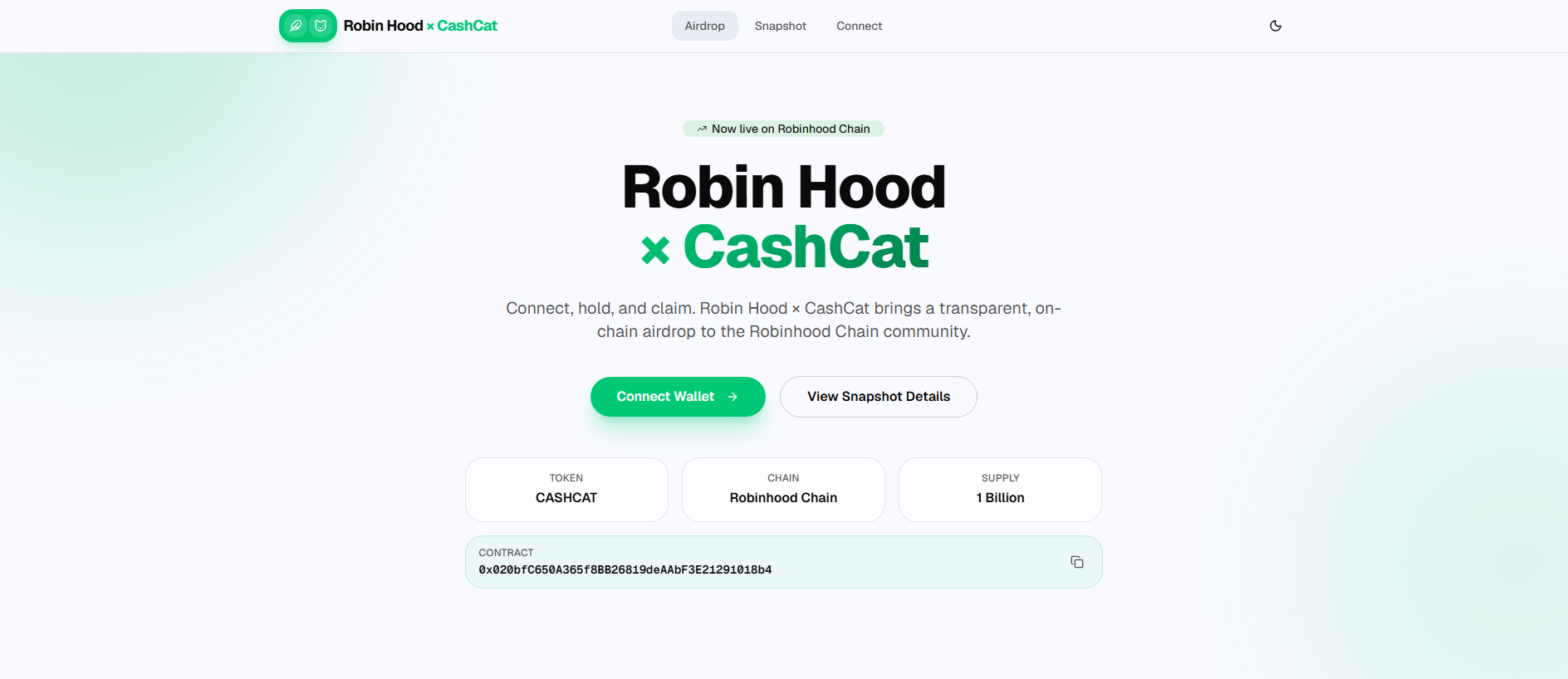 Stored capture of robinhoodcashcat.com