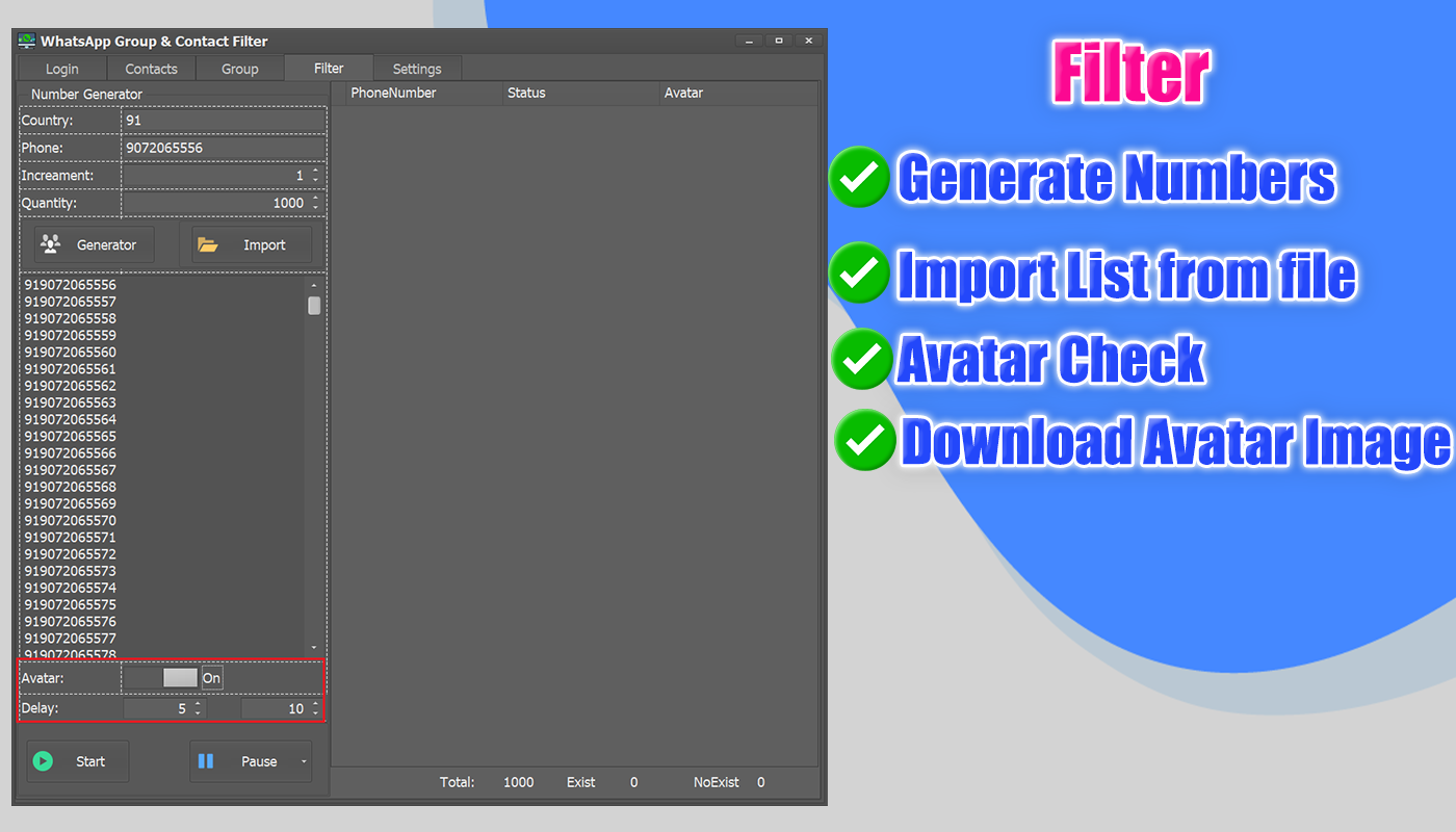 WhatsApp Contact & Group Extractor + Number Filter