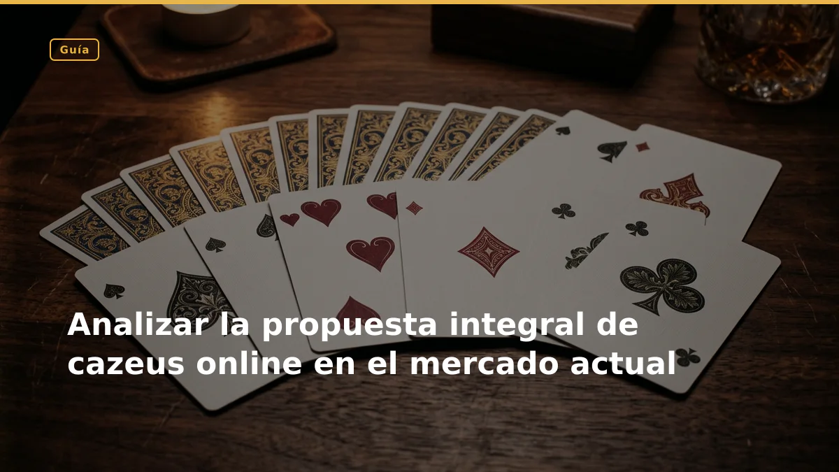 Analizar la propuesta integral de cazeus online en el mercado actual