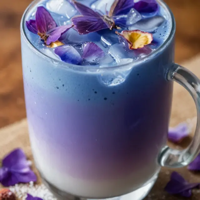 Blue Tea Milk Latte
