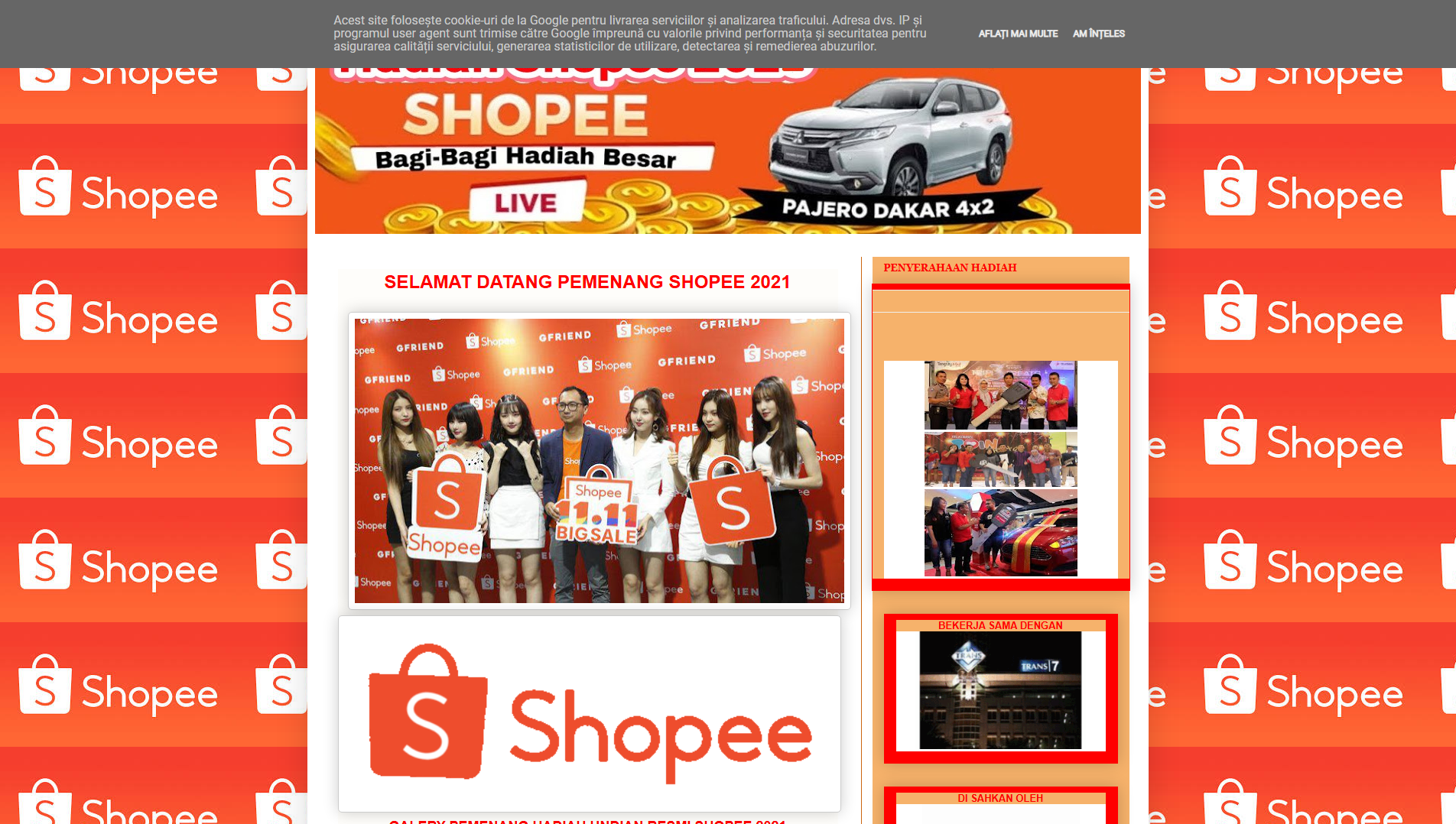 Stored capture of pesta-shopee509.blogspot.com