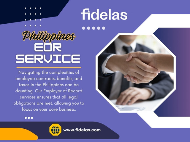 When you hire employees directly, you're responsible for everything—from legal compliance to employee grievances. With an EOR, they take on that legal responsibility. The Philippines EOR service is the official employer, shielding your company from labor-related liabilities such as misclassification claims, wrongful termination disputes, or local labor law violations.

Official Website: https://www.fidelas.com

Click Here for More Information: https://www.fidelas.com/services/employer-of-record-philippines

Our Profile: https://fidelas.imgbb.com/

More Photos: 

https://tinyurl.com/2asztdte
https://tinyurl.com/495trmk5
https://tinyurl.com/ydmr3b4f
https://tinyurl.com/2u99e5xv
