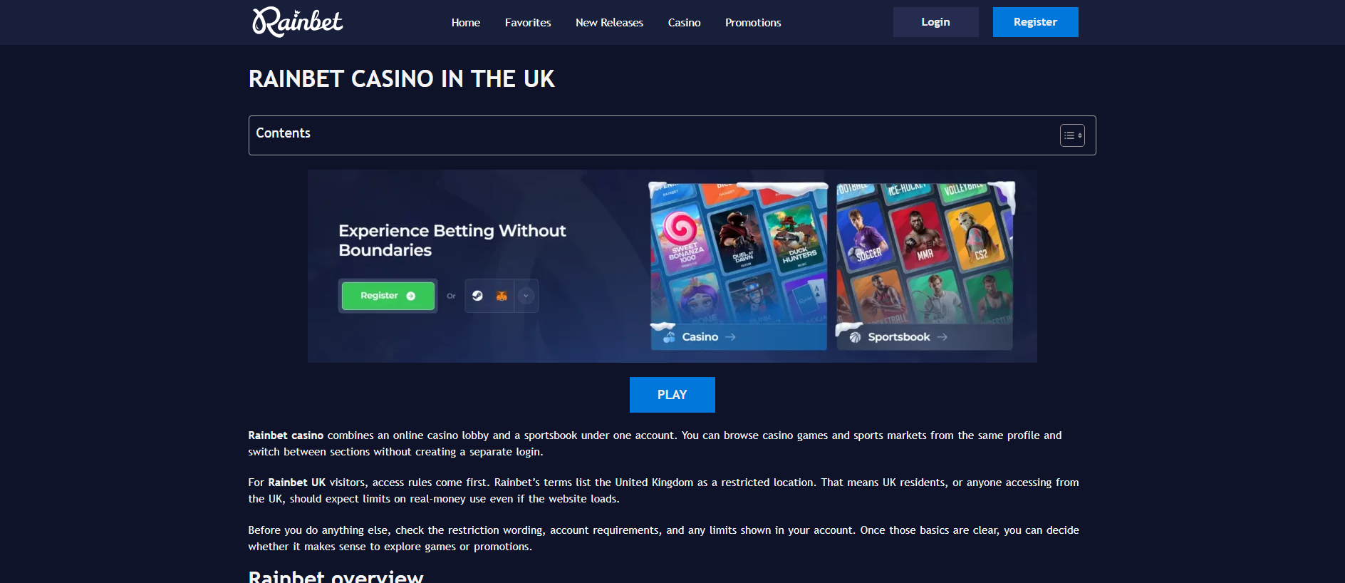 Stored capture of rainbet-casino.xyz