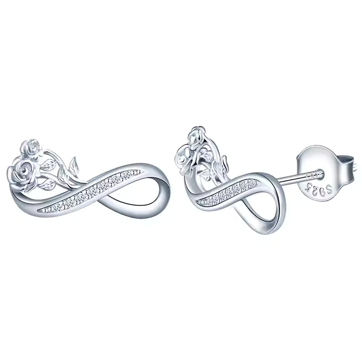Rose Infinity Studs
