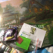 Алмазна вишивка 40 х 50 см на підрамнику Єднання з природою (+ голограмні стрази + фейрі даст) (арт. TNG770)