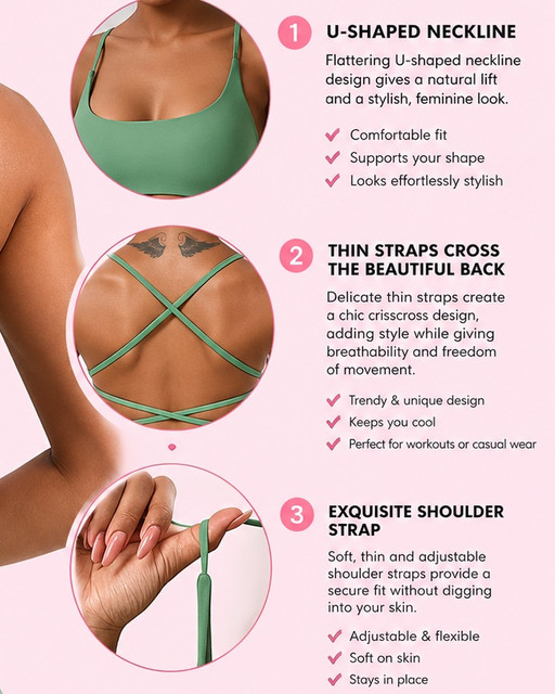 Seamless Spaghetti Strap Sports Bra – Low-Impact Active & Lounge Bralette, Side view