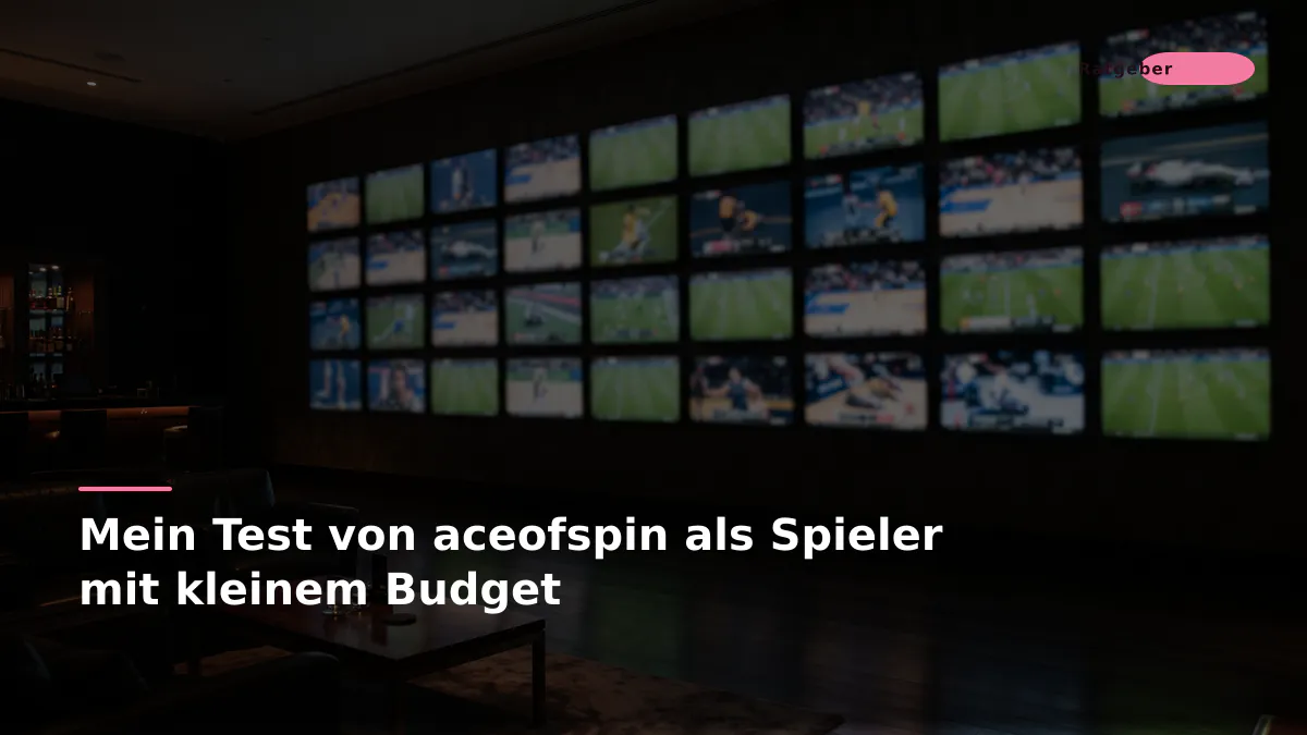 Mein Test von aceofspin als Spieler mit kleinem Budget