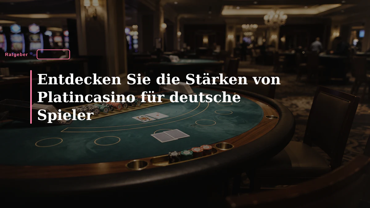 Entdecken Sie die Stärken von Platincasino für deutsche Spieler