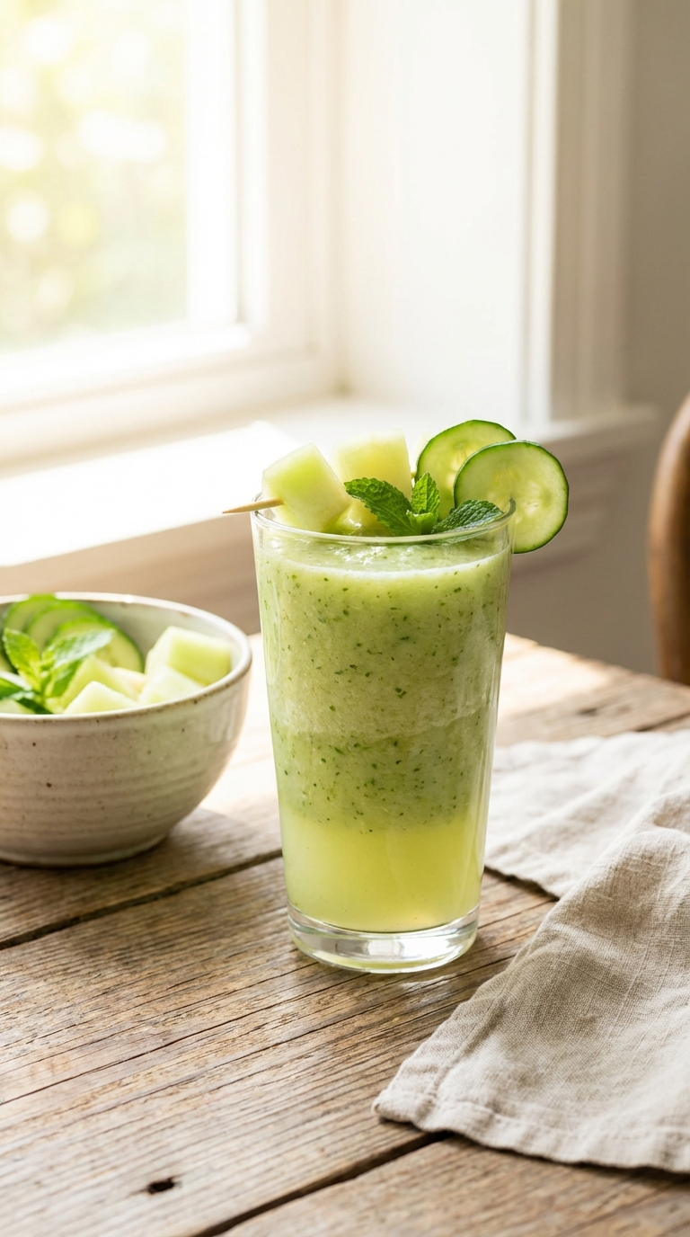 Cucumber Melon Refresher — Hydrating and Bloat-Reducing