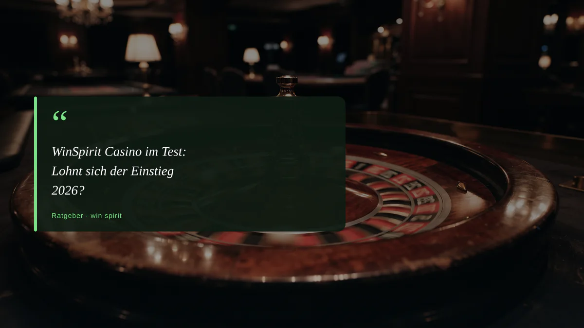 WinSpirit Casino im Test: Lohnt sich der Einstieg 2026?
