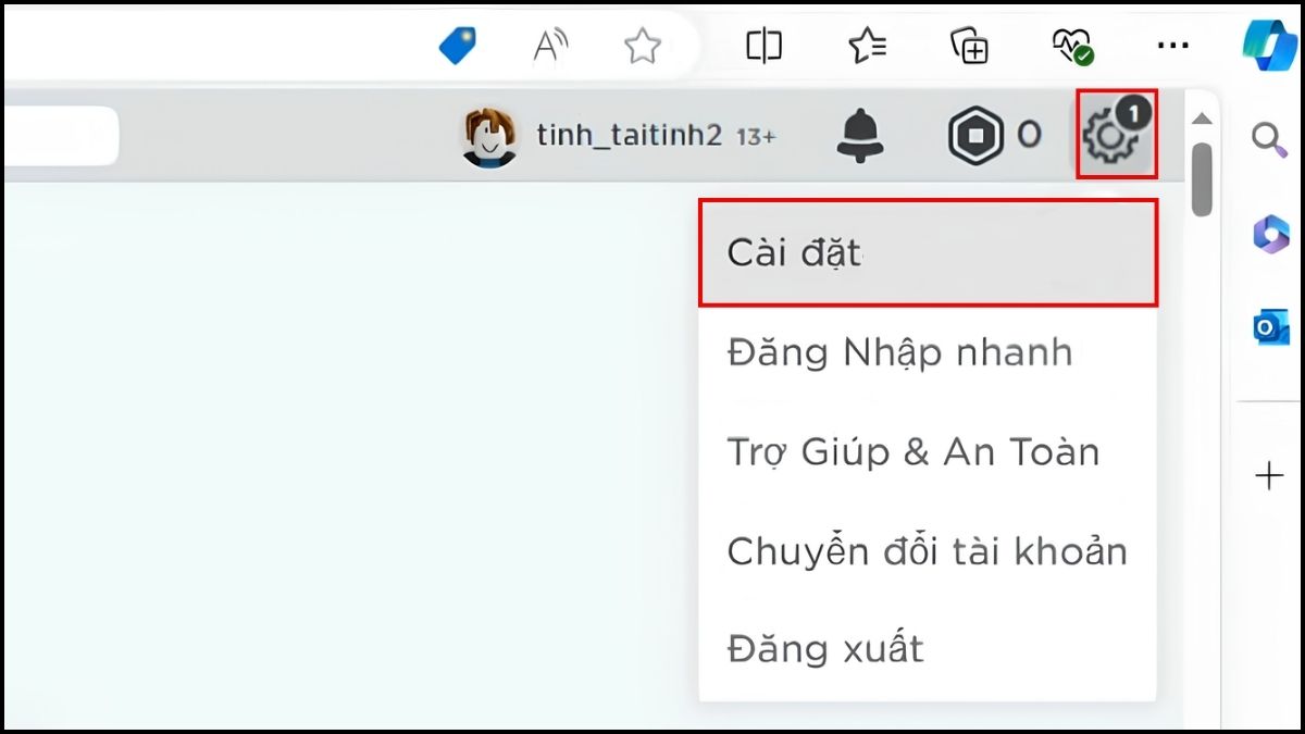 Tắt xác minh 2 bước Roblox trên máy tính