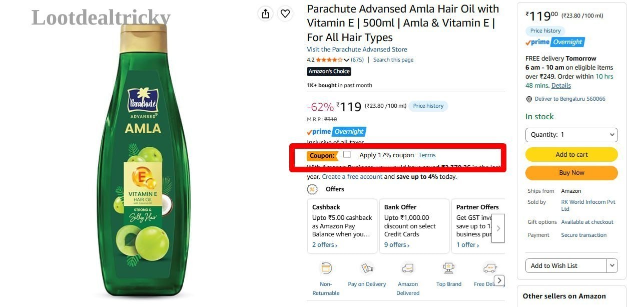 Parachute Advansed Amla – Just 17% OFF | Loot Ka Maal