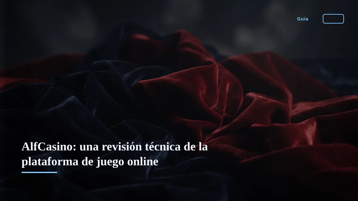 AlfCasino: una revisión técnica de la plataforma de juego online