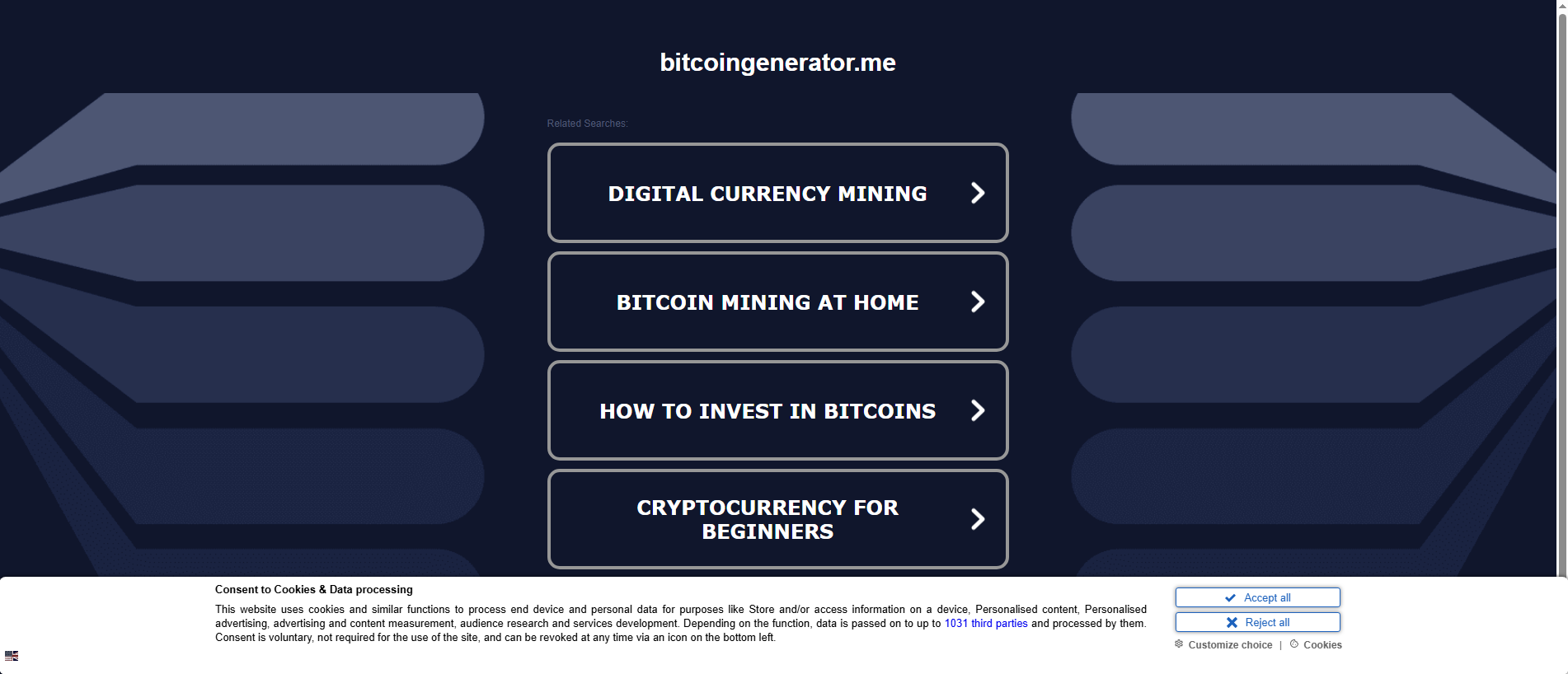 Stored capture of bitcoingenerator.me
