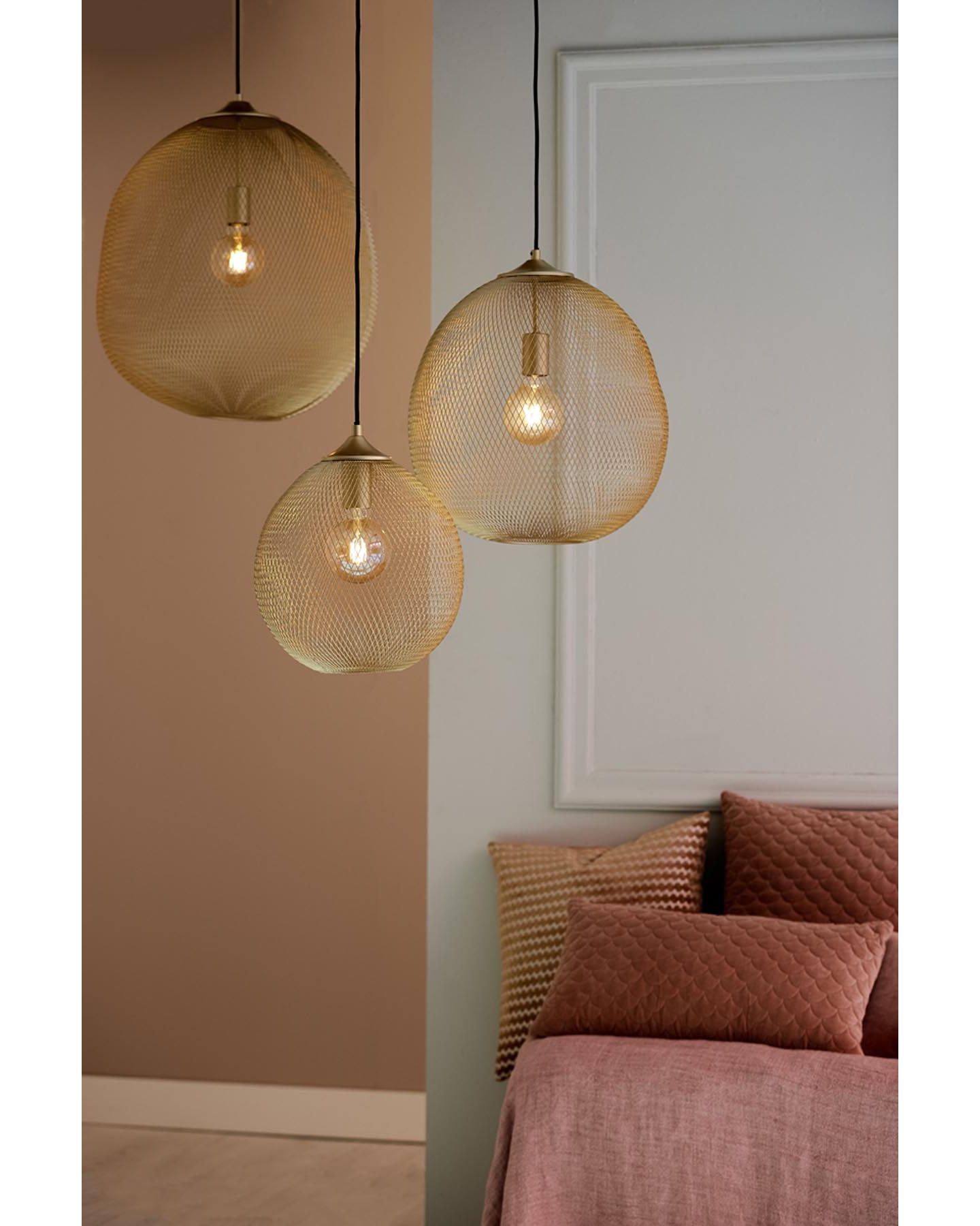 Suspension Moroc 3 lumières 104 × 30 × 34 cm – Or