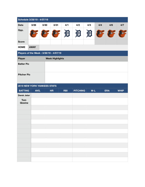 Baseball-layout