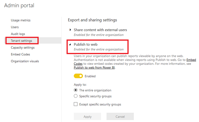 Publish to Web button doesn t exist for Pro Trial User