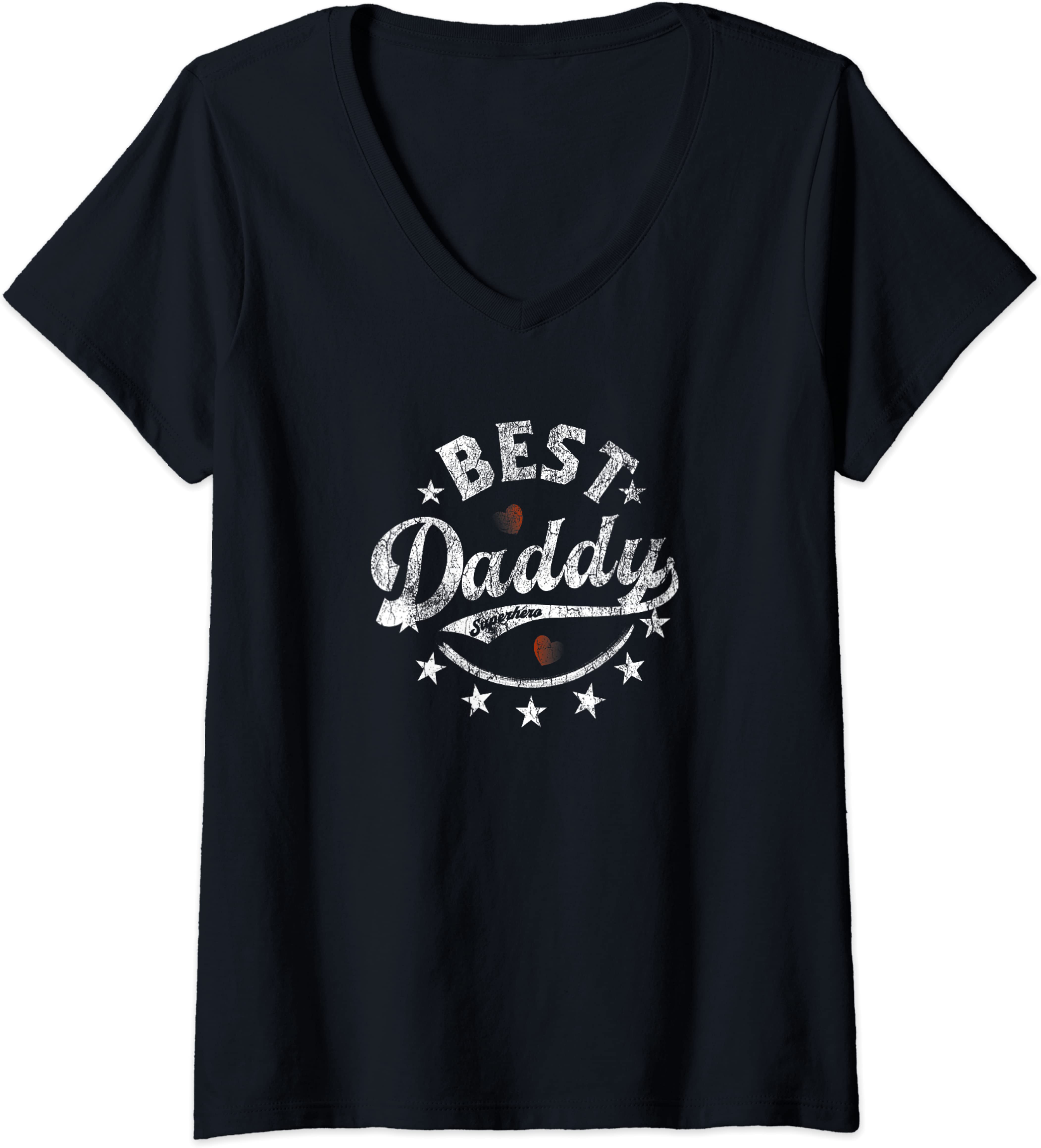 Best Dad Ever For Father’s Day Daddy Vintage Retro Ladies’ V-Neck Tshirt