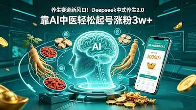 养生赛道新风口！Deepseek 中式养生 2.0-阿甘项目库