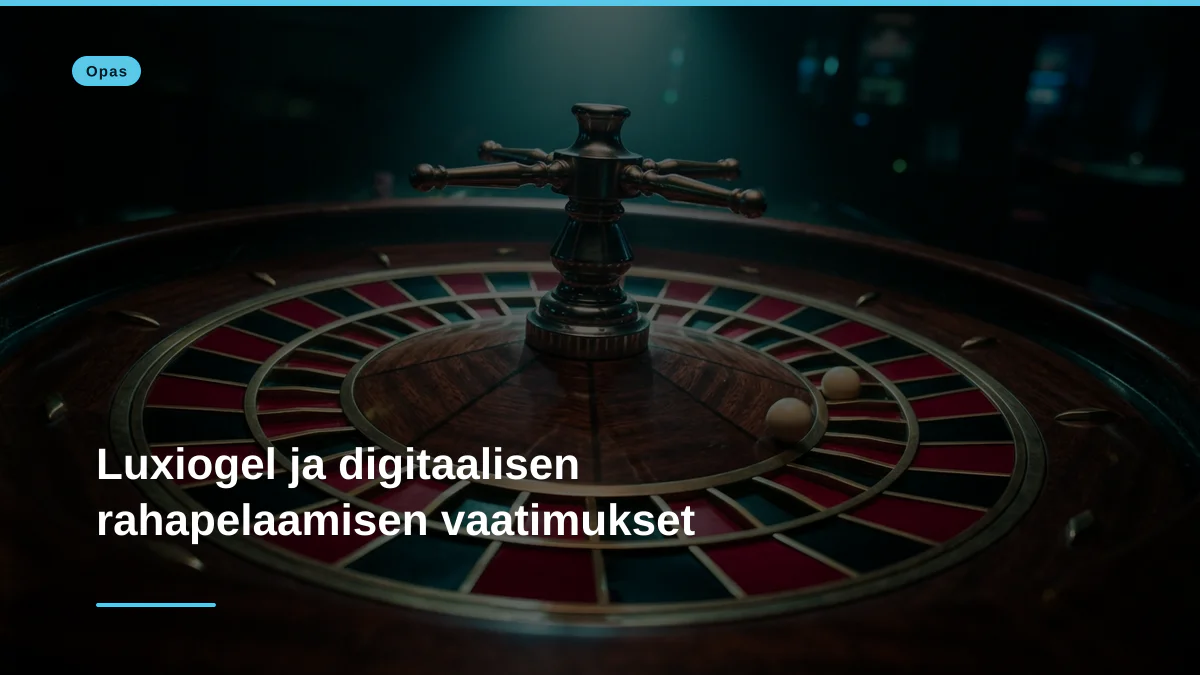 Luxiogel ja digitaalisen rahapelaamisen vaatimukset