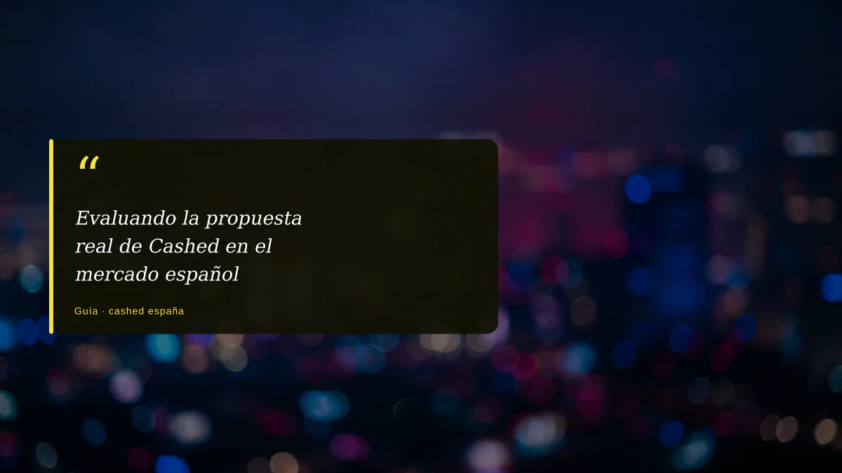 Evaluando la propuesta real de Cashed en el mercado español