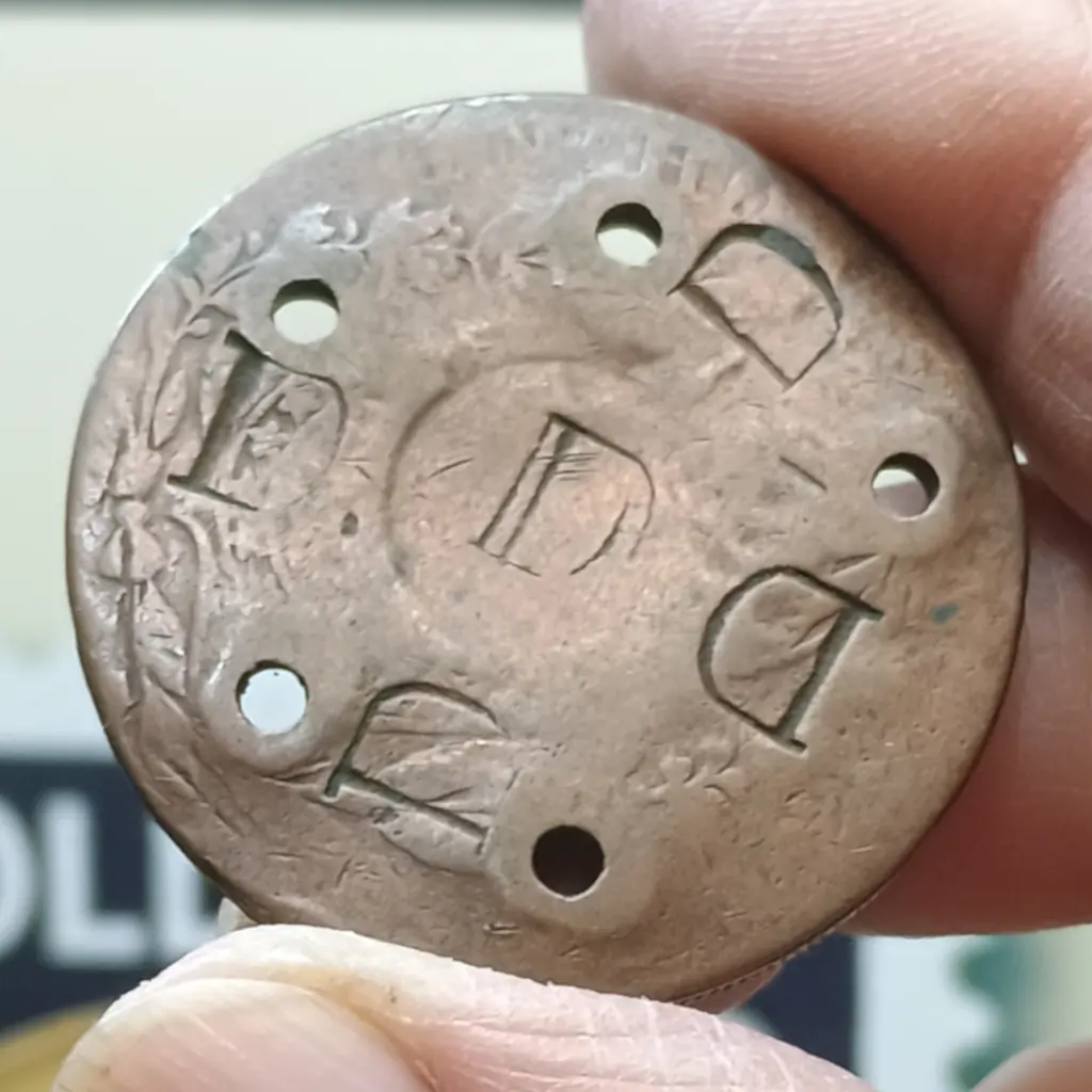 Moeda do Império do Brasil de 1831/1832 80/40 Réis Transformada em Ferramenta Artesanal - Foto 2