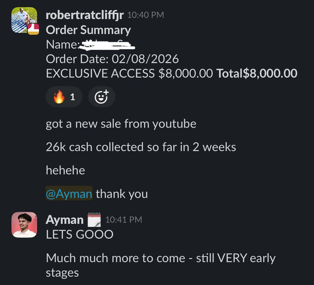 Robert Ratcliff — $26k collected in 2 weeks from YouTube