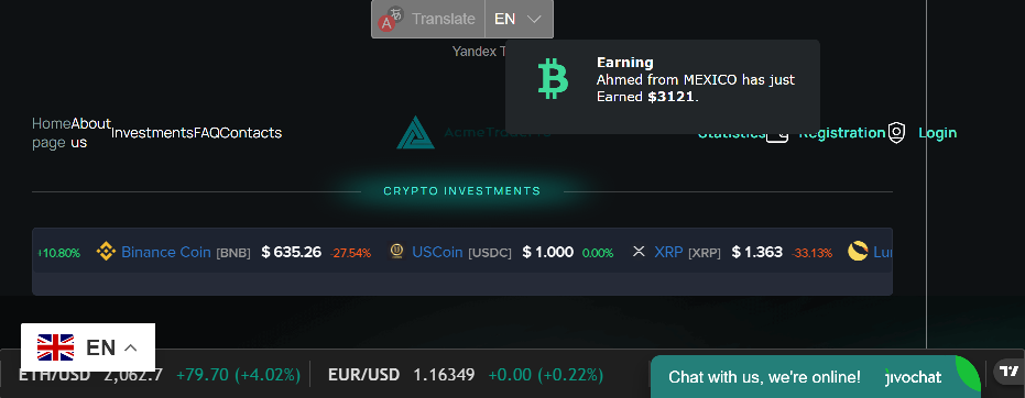 Screenshot of acemepros.com