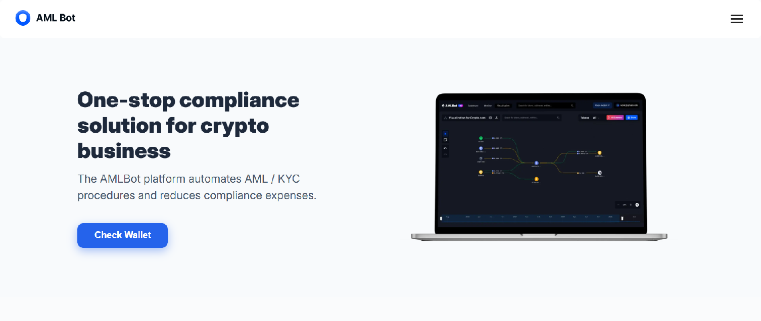 Screenshot of amlchecken.com